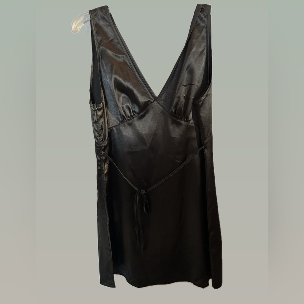 Shein Black Satin lingerie dress XL